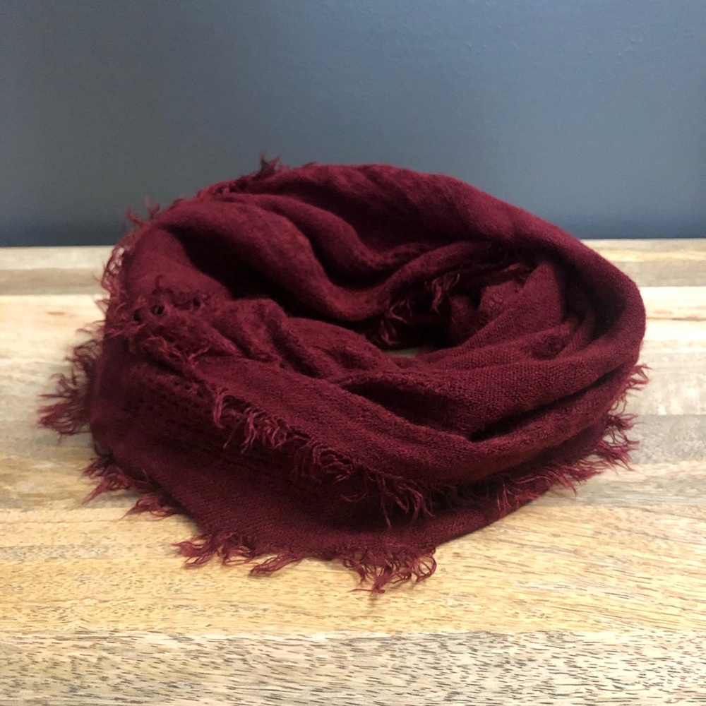 Lightweight maroon infinity scarf